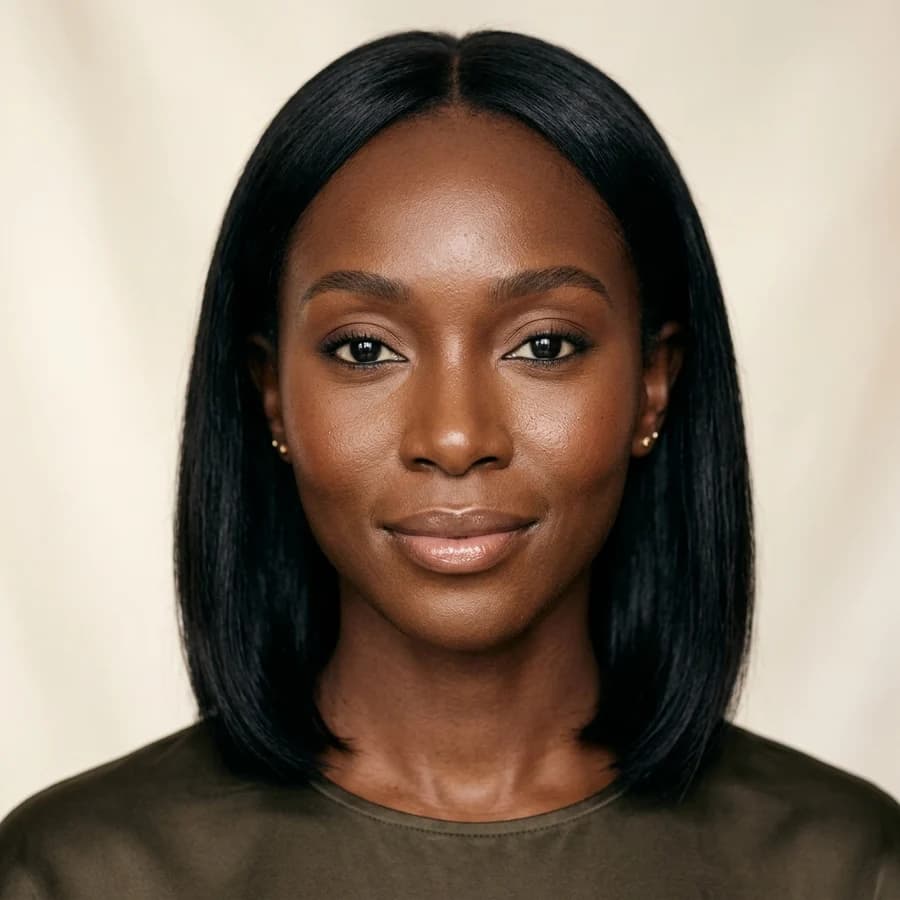 Portrait d’une femme noire, illustration de l’univers beauté de la boutique